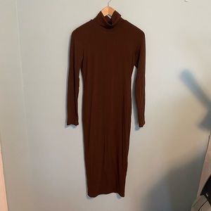 NAKED WARDROBE The NW Turtleneck Midi Dress